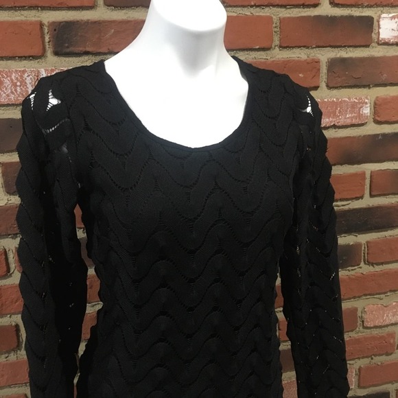Free People Black Dress sz S Keyhole Open back long sleeve Dress - Picture 3 of 8